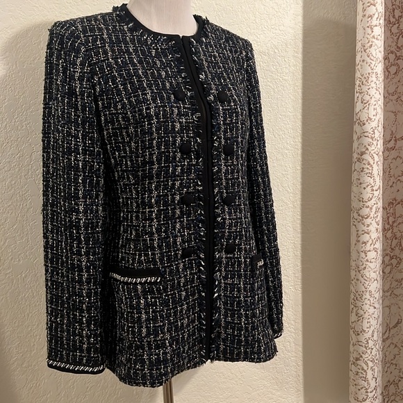 Beaded tweed military tweed jacket - Picture 6 of 9